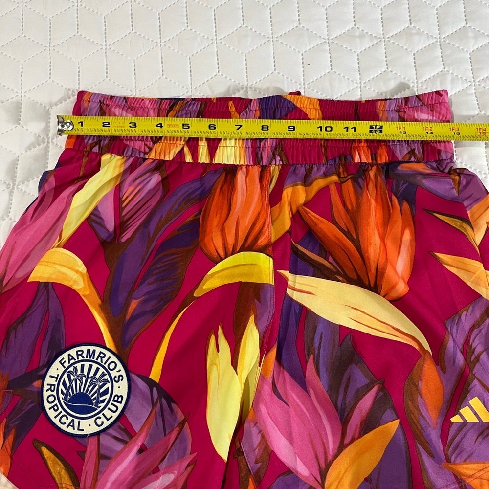 Adidas x Farm Rio Tropical Club Print Running Shorts NWT Women’s Medium - Picture 10 of 14